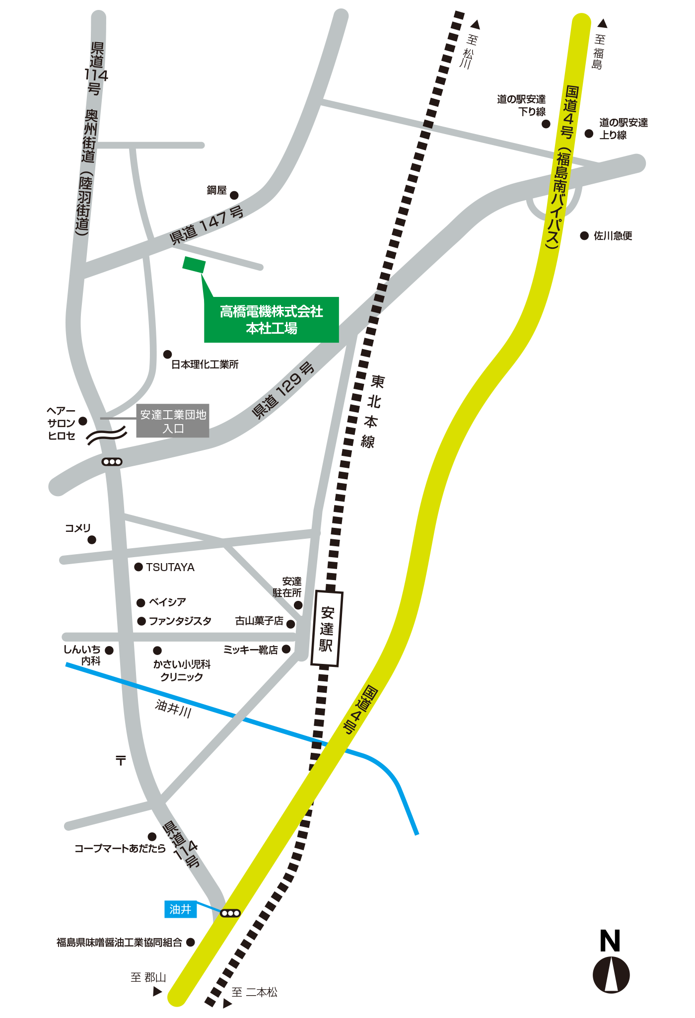 高橋電機株式会社本社工場 地図